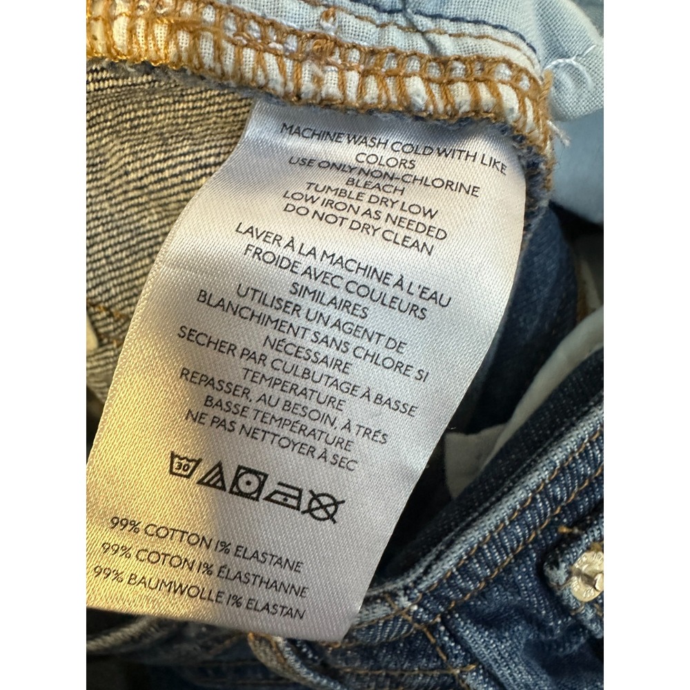 BDG Urban Outfitters No Waistband Low Rise Straight Leg Jeans Blue Size 25 - Picture 8 of 15